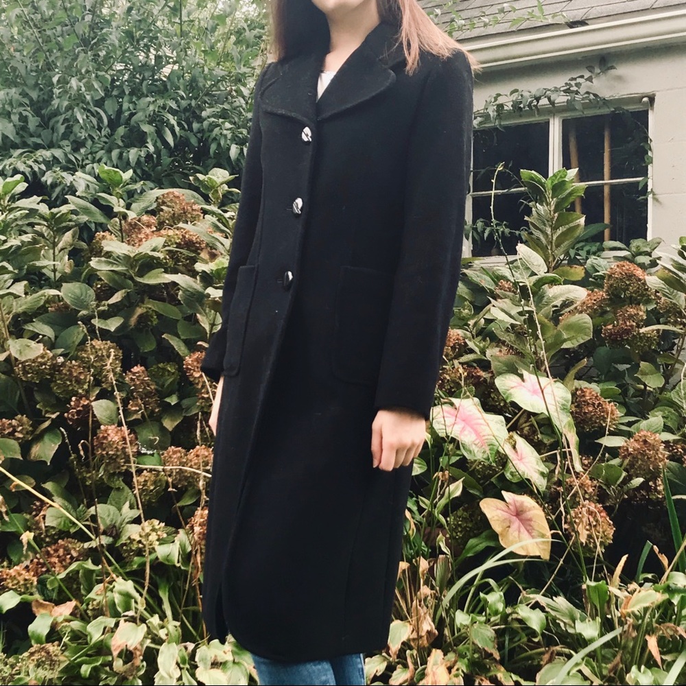 Kenneth Cole Reaction Long Black Coat